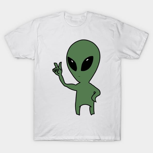 Peace Alien - We come in peace T-Shirt by ro83land